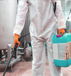 Industry Sanitization Chemicals being Applied